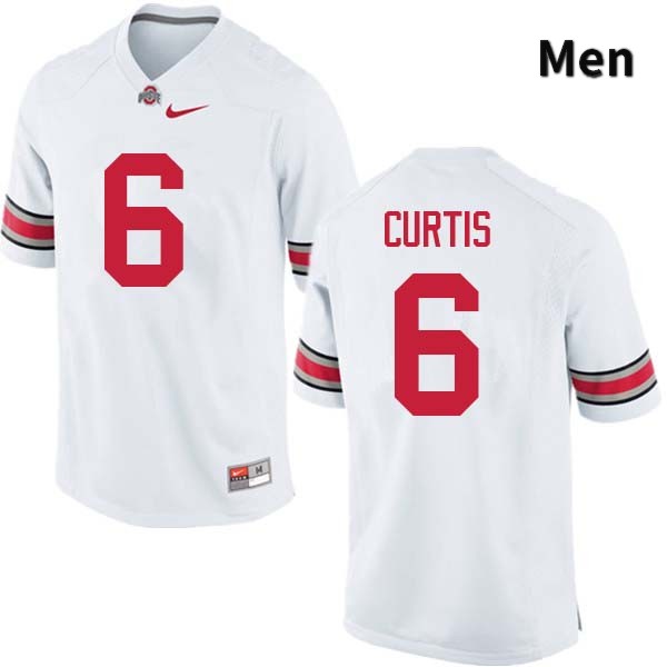 Ohio State Buckeyes Kory Curtis Men's #6 White Authentic Stitched College Football Jersey